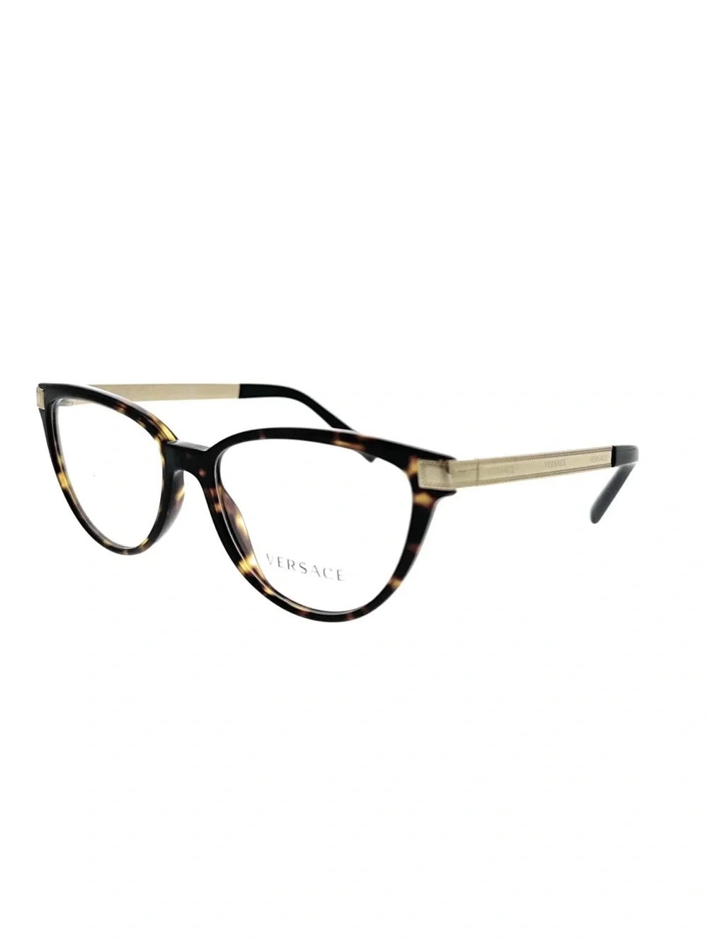 Versace Tortoiseshell and Gold Cat-Eye Women's Glasses
